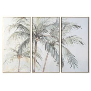 Picture Set 3 Canvas Palms Framed