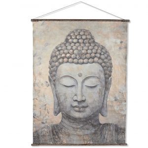Buddha Worn-Out Wall Art – Canvas on Paper Spruce Frame