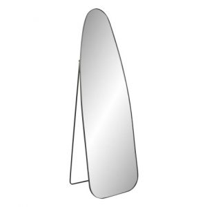 Loft-Style Dressing Mirror &ndash; Iron Frame & Glass Black