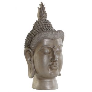 Buddha Head Figure – Resin Grey