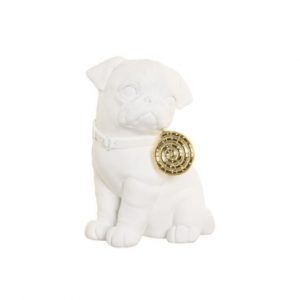Modern Dog Decorative Figure – Resin, White &amp Golden 