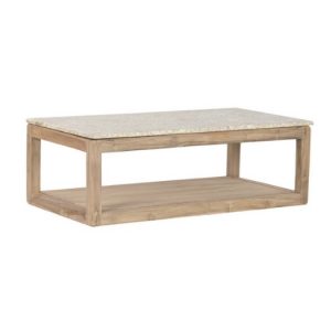 Coffee Table Recycled Wood & Marble