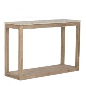 Console Table Recycled Wood & Marble