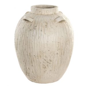 Aged White Magnesia Vase – Romantic Style