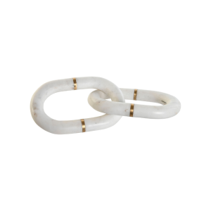 Natural White Marble Chain Decoration