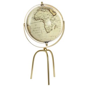 Golden PVC & Iron Globe on Tripod Stand 