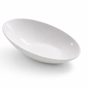 White Porcelain Oval Bowl