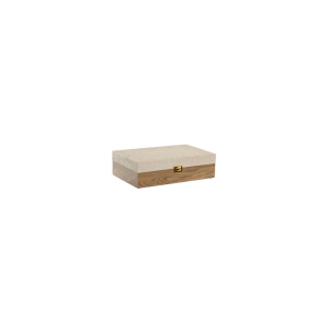 Wooden Box White & Natural Finish