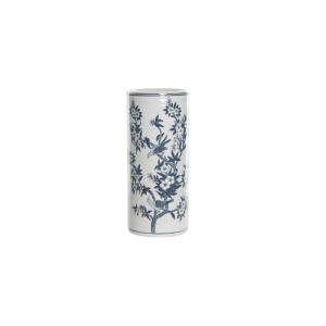 Porcelain Umbrella Stand White & Blue