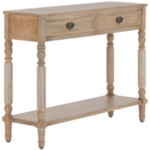 Mango Wood Console Table with Drawers