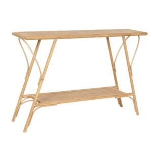 Console Table Rattan Natural Brown