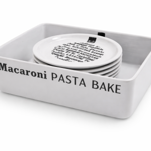 Pasta al Forno Porcelain Baking Dish With Plate Set