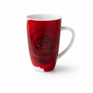 Floral Ceramic Mug 500ml Elegant Rose Design