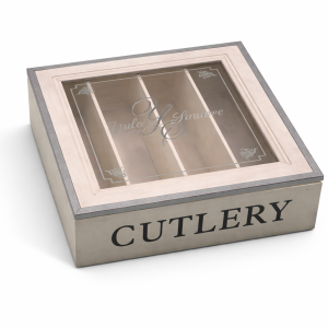 Cutlery Holder Aged Wood