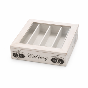 Cutlery Holder Aged Wood