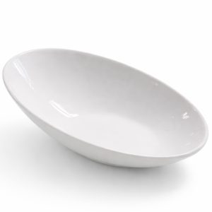 White Porcelain Oval Bowl